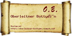 Oberleitner Bottyán névjegykártya